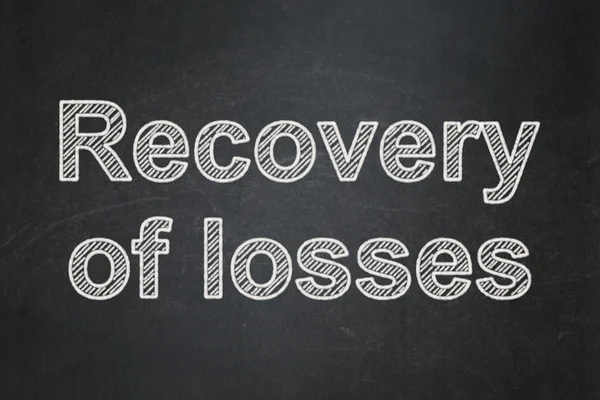 Money concept: Recovery Of losses on chalkboard background