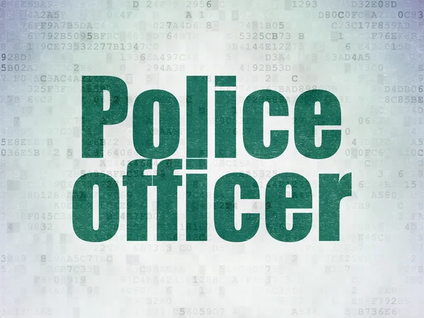 Law concept: Police Officer on Digital Paper background