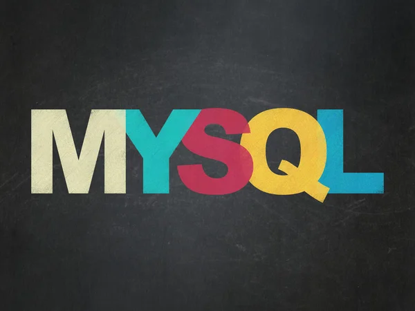 Software concept: MySQL on School Board background