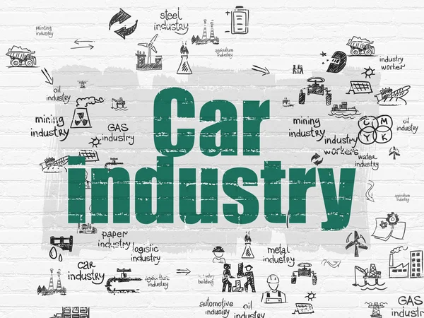 Industry concept: Car Industry on wall background