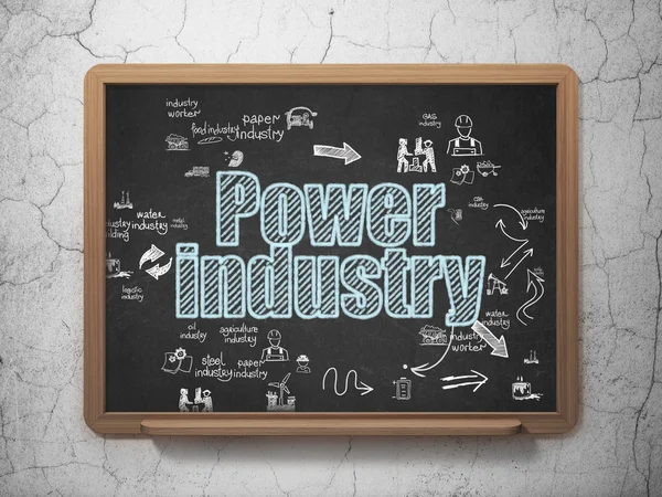 Industry concept: Power Industry on School Board background