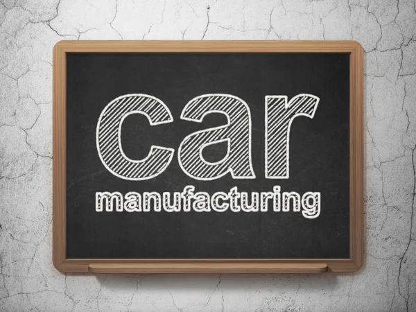 Manufacuring concept: Car Manufacturing on chalkboard background