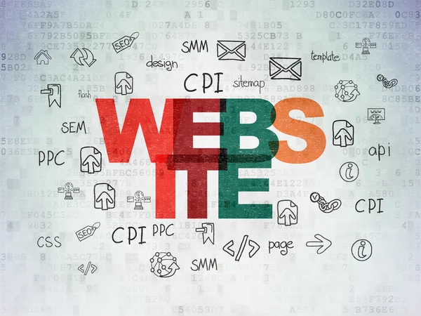Web design concept: Website on Digital Paper background