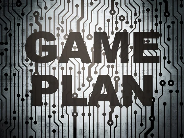 Business concept: circuit board with Game Plan