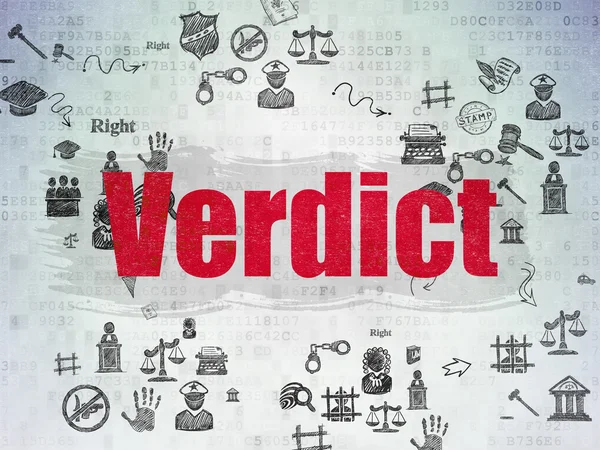 Law concept: Verdict on Digital Paper background