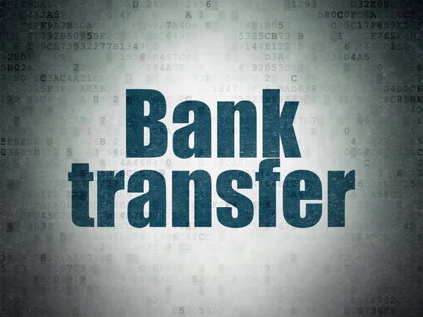 Money concept: Bank Transfer on Digital Paper background