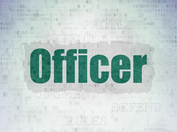 Law concept: Officer on Digital Paper background