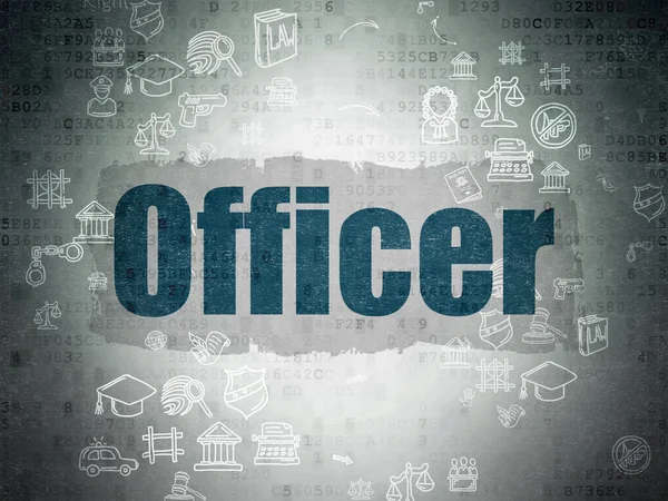 Law concept: Officer on Digital Paper background