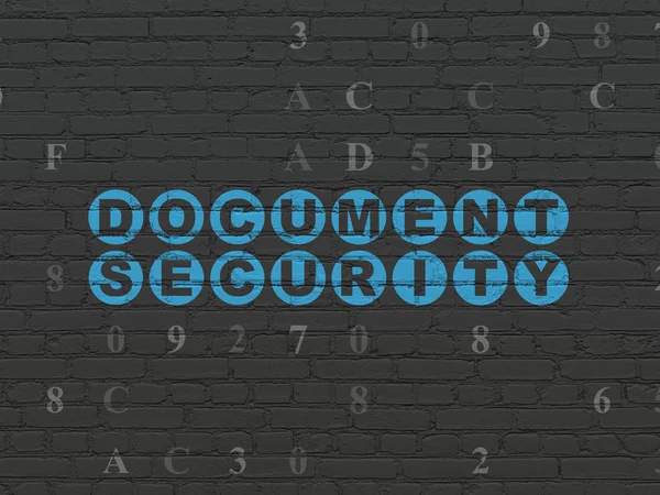 Privacy concept: Document Security on wall background