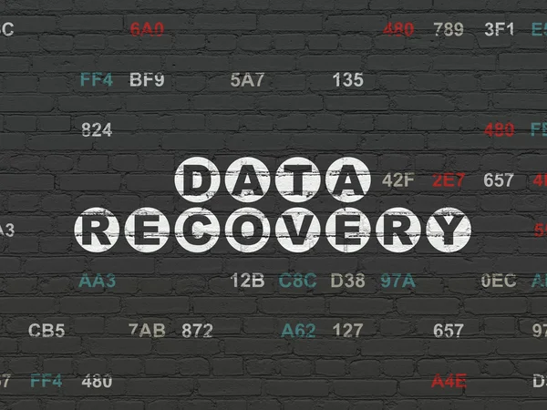 Data concept: Data Recovery on wall background