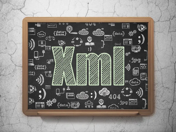 Software concept: Xml on School Board background
