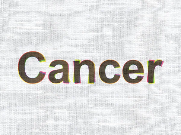 Health concept: Cancer on fabric texture background