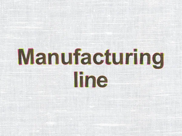 Industry concept: Manufacturing Line on fabric texture background