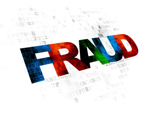 Protection concept: Fraud on Digital background