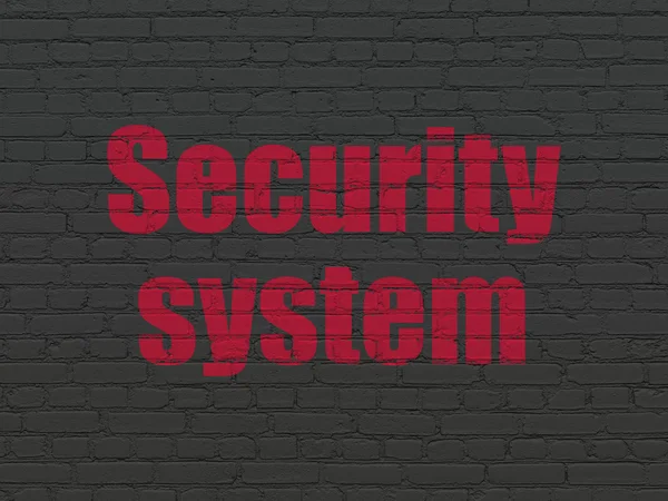 Safety concept: Security System on wall background