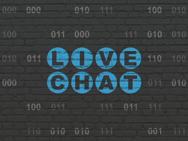 Web design concept: Live Chat on wall background