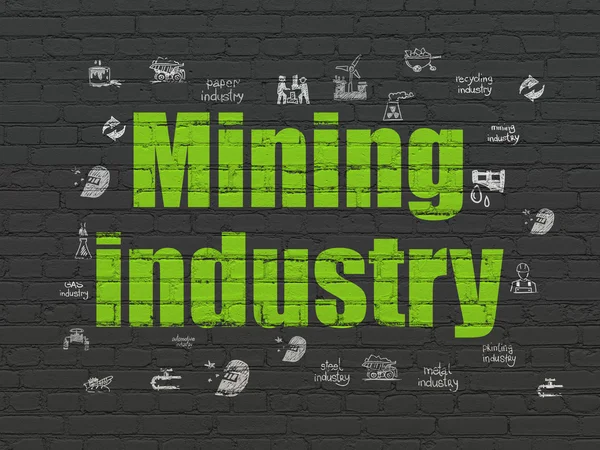 Industry concept: Mining Industry on wall background