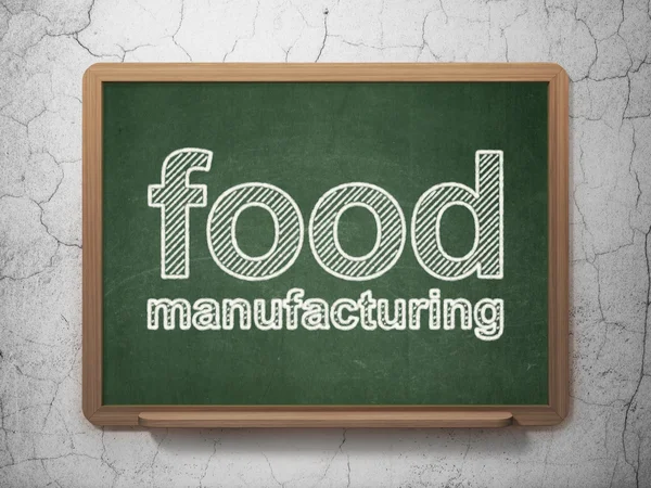 Manufacuring concept: Food Manufacturing on chalkboard background