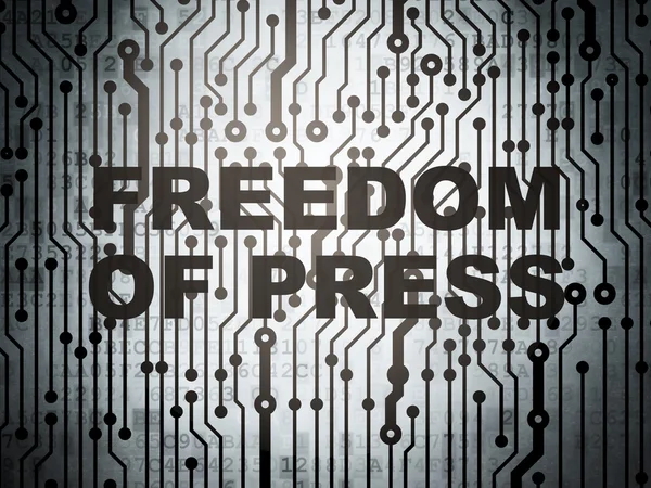 Political concept: circuit board with Freedom Of Press