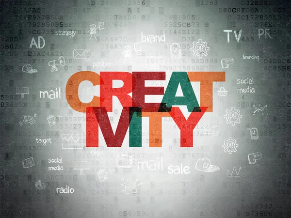Marketing concept: Creativity on Digital Paper background