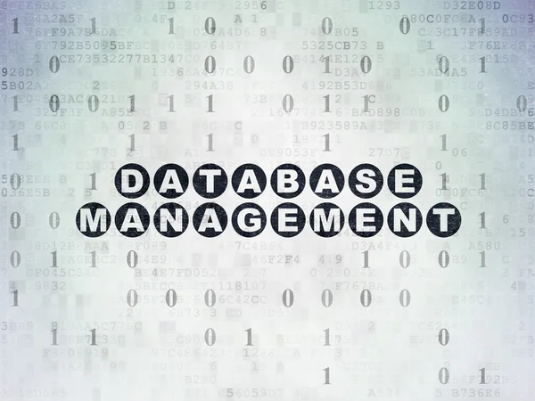 Database concept: Database Management on Digital Paper background