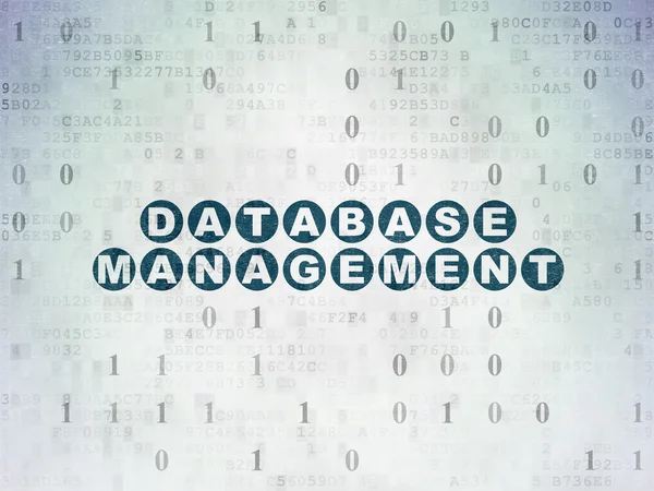 Programming concept: Database Management on Digital Paper background