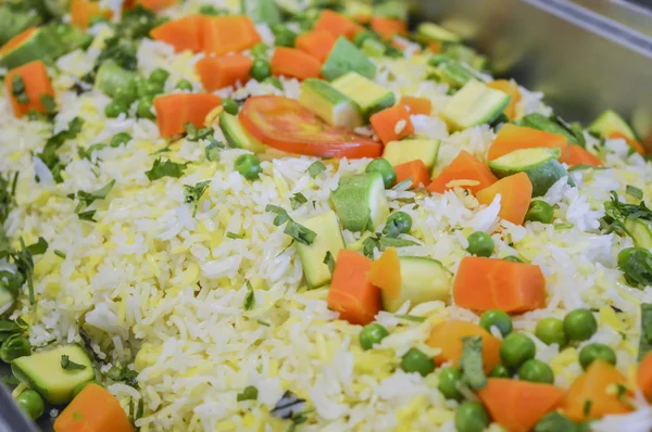 Vegetable fried rice at a chinese restaurant buffet