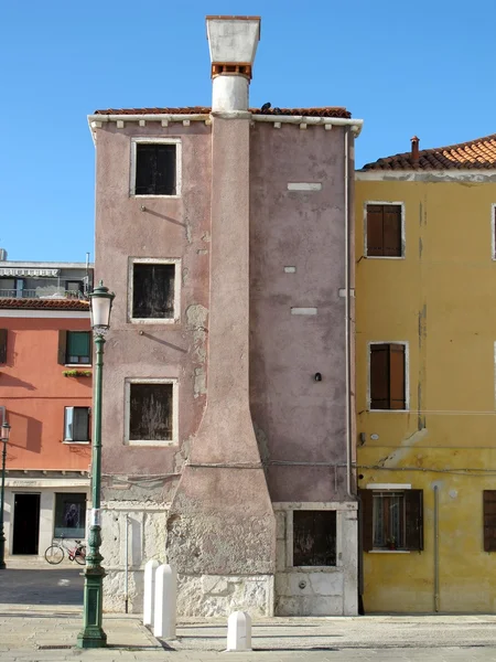Characteristic colors of the houses on the island of Pellestrina