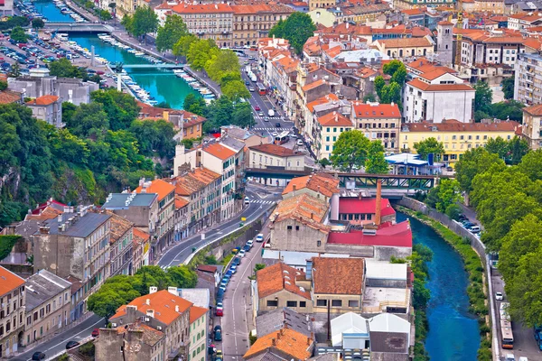 Town of Rijeka and Rjecina river view