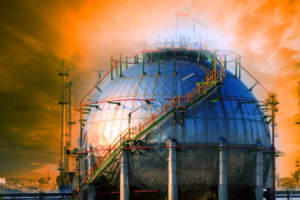 Natural petrochemical gas storage tank in heavy petroleum indust