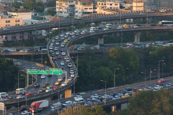 BANGKOK THAILAND -APRIL21  : traffic jam on express ways bridge