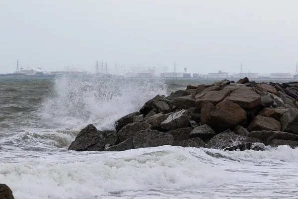 Rock dam protect sea coastal erosion use for natural protection