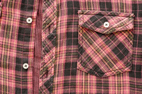 Man\'s cotton plaid shirt background