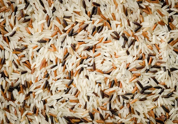 Detail of uncooked mix rice grains background