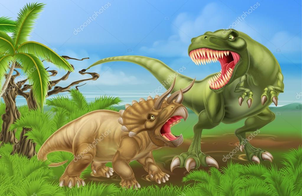 triceratops and t rex