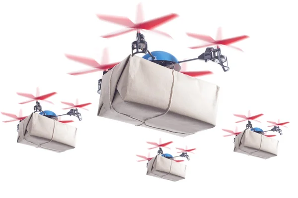 Delivery drone swarm
