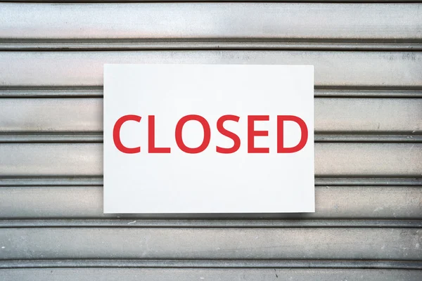 Closed shop sign