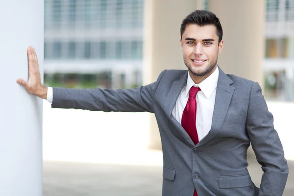 Handsome businessman outdoor in city