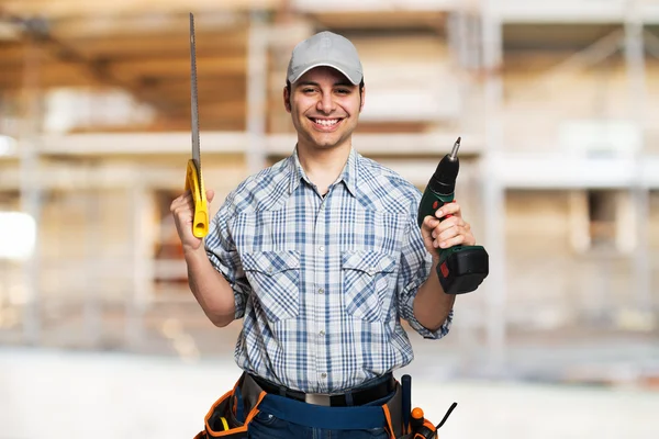 Handyman with in construction site