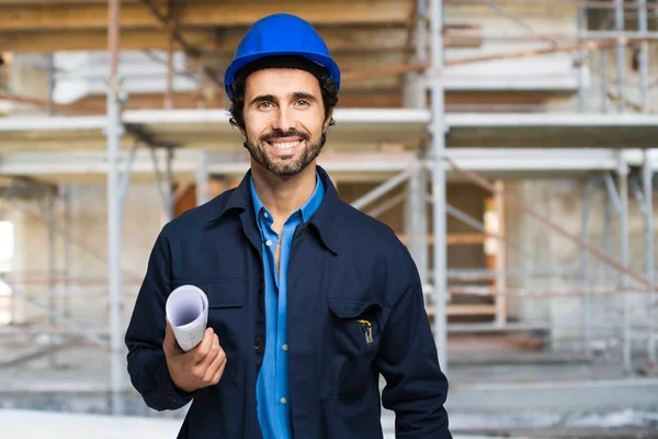 Worker in construction site