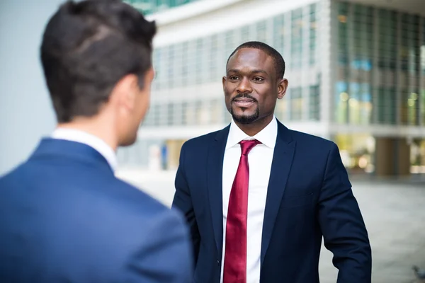 Business people having a conversation