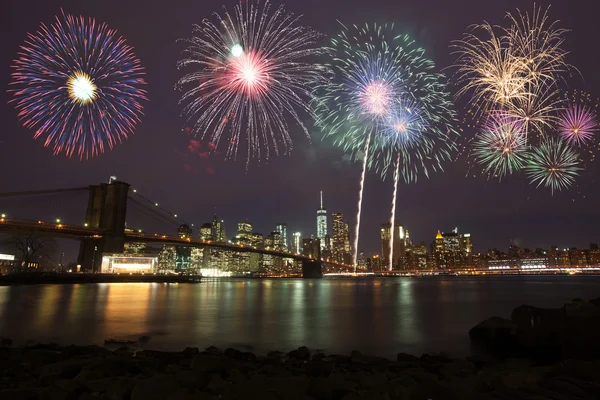 Fireworks over New York