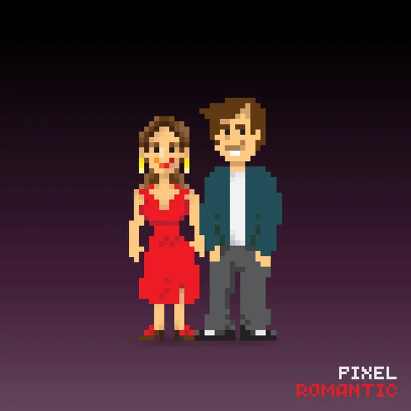 Pixel romantic couple