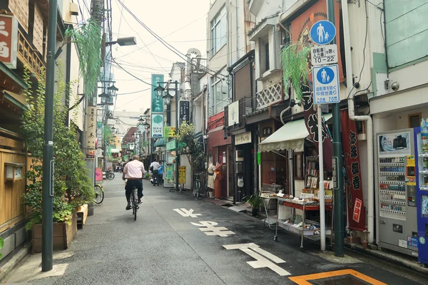 TOKYO, JAPAN - August 19, 2015: Shopping street in Asakusa of To