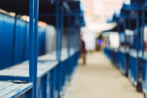 Blurred outdoor grocery background