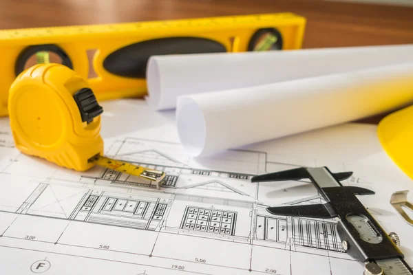 Construction plans with tools