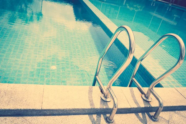 Swimming pool with stairs ( Filtered image processed vintage eff