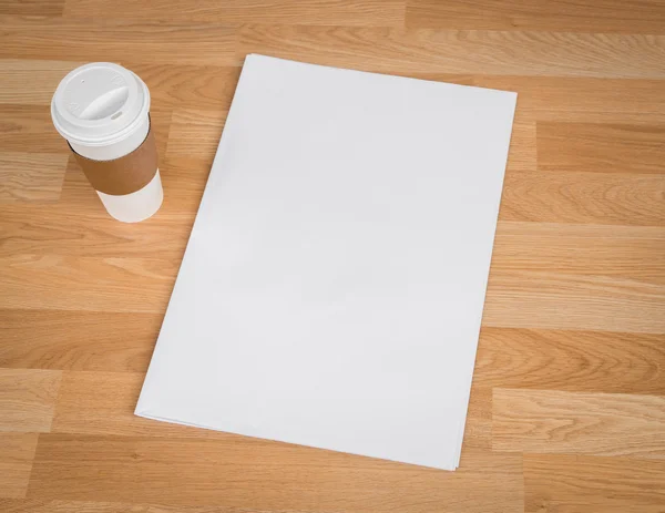 Blank Newspaper with coffee cup