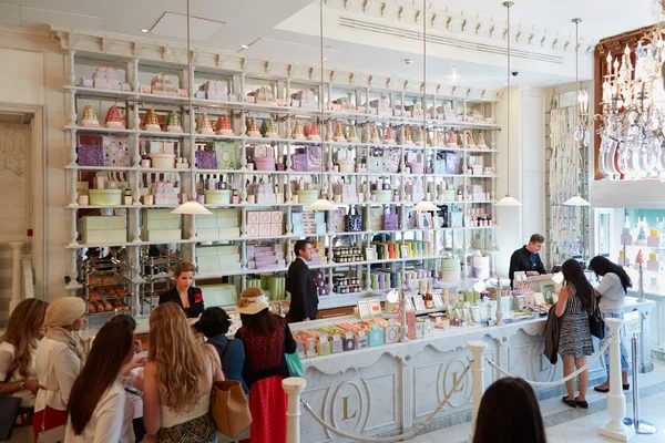 Laduree shop interior in Harrods department store in London