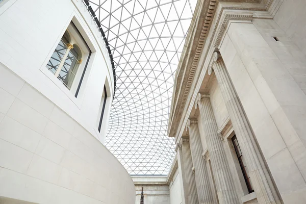 British Museum Great Court interior, glass ceiling in London